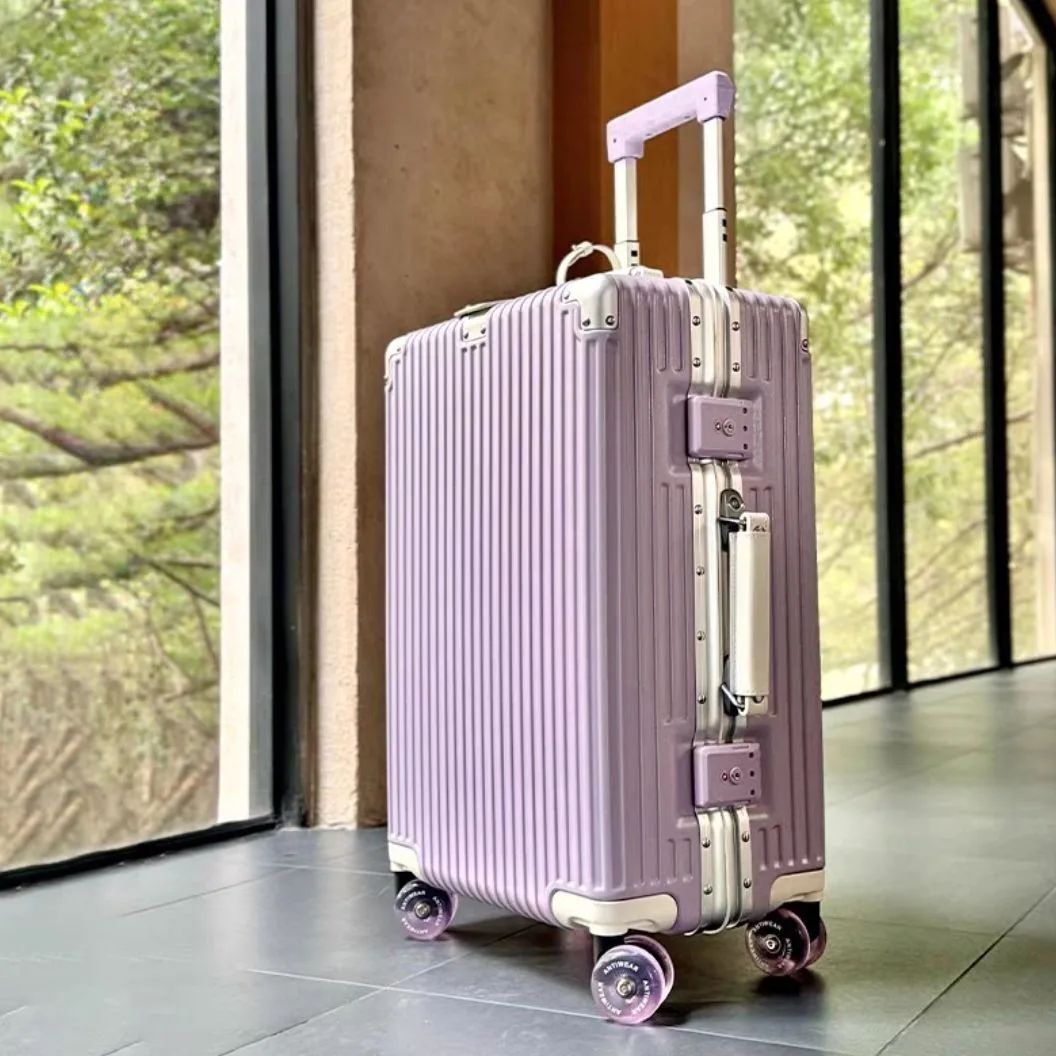 Aluminum Frame Carry On Luggage - Mala de alumínio com roda giratória
