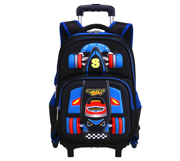 Foldable Rolling Luggage Bag - Mochila escolar com rodinhas para crianças,