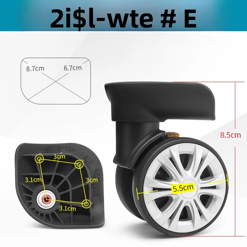 Silent Replacement Luggage Wheels - Rodas giratórias silenciosas de substituição para