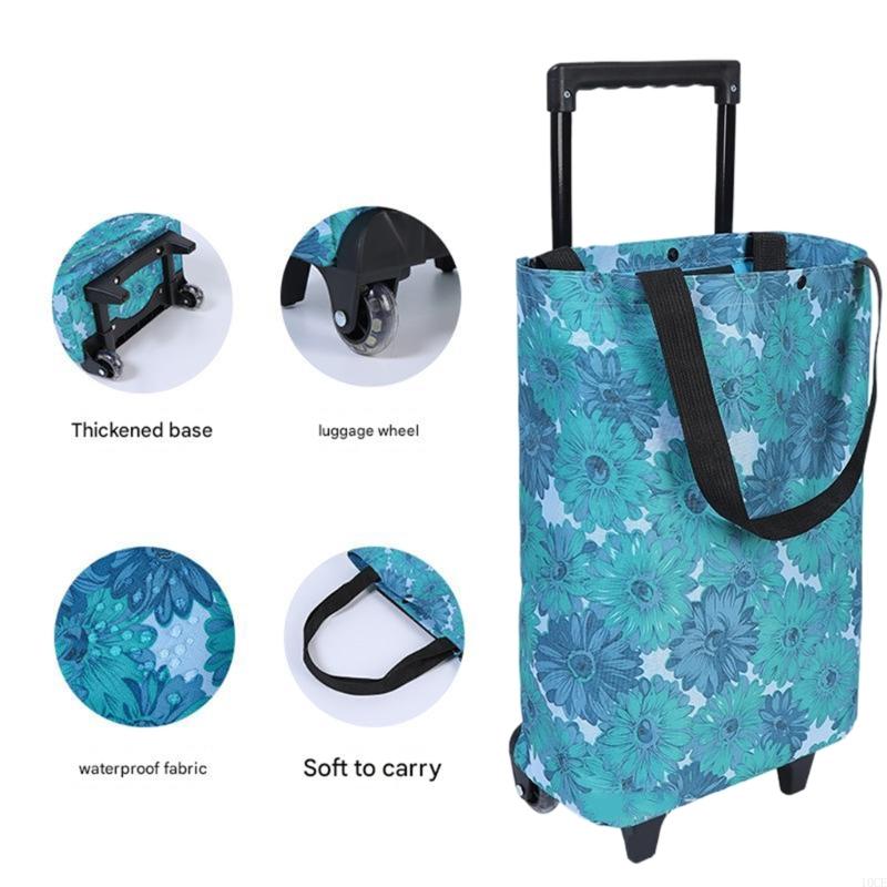 Carrinho dobrável leve, alça r - Foldable Rolling Luggage Bag avaliação e preço