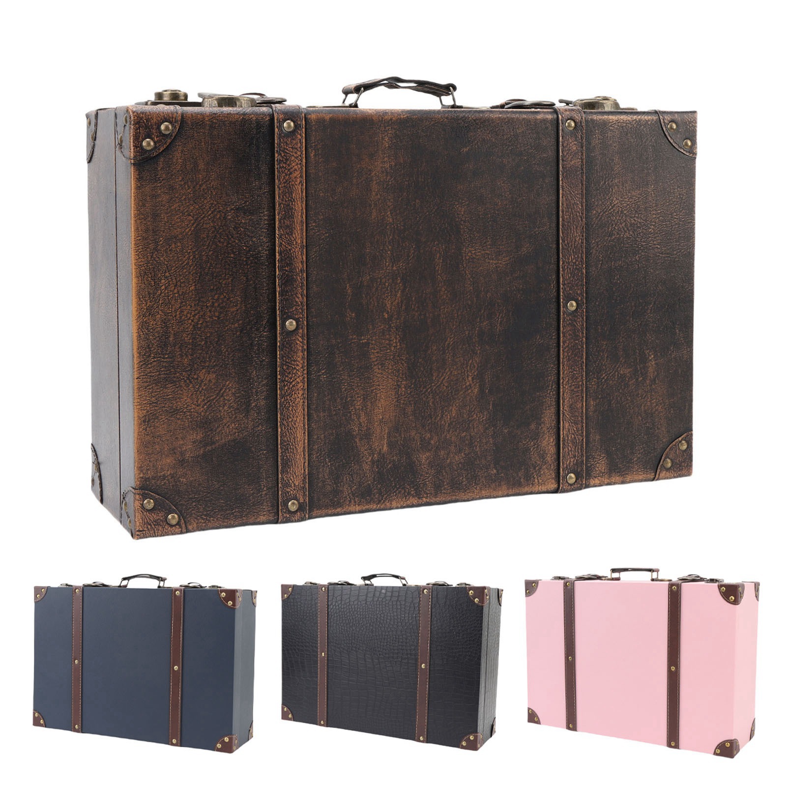 Maleta Vintage Estilo Viagem,  - Retro Vintage Trunk Suitcase avaliação e preço