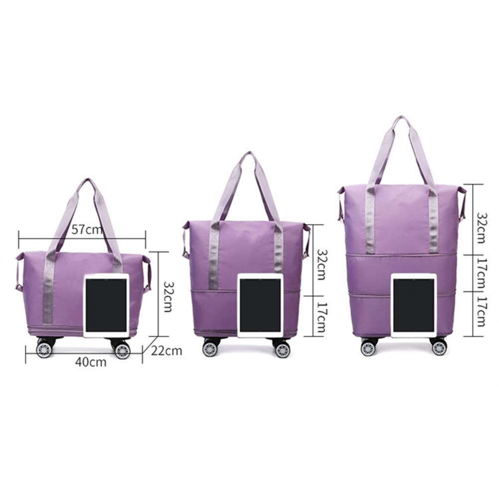 Bolsa de Viagem Expansível com - Foldable Rolling Luggage Bag avaliação e preço