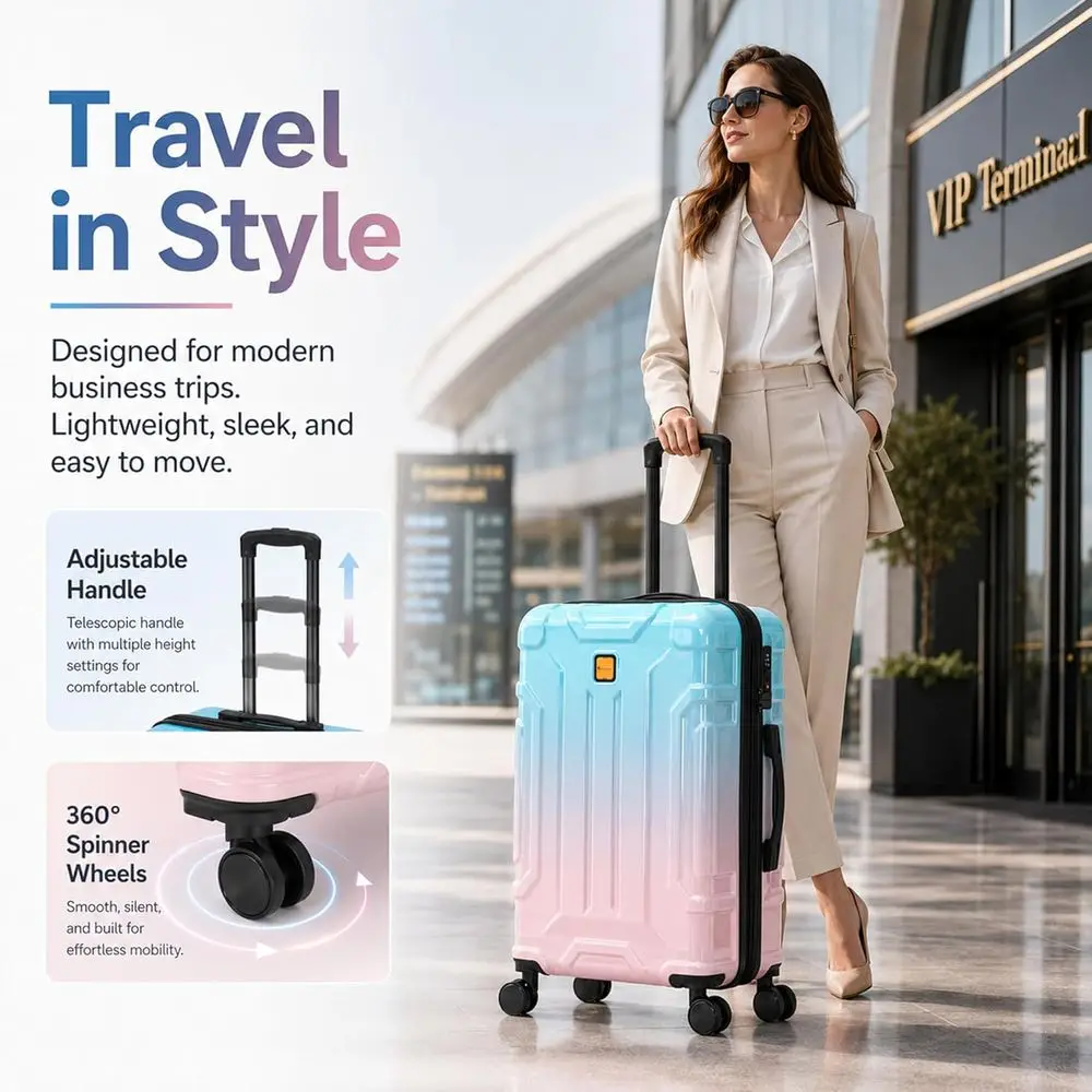 Conjunto de Malas Rígidas de 5 - Expandable Hard Shell Luggage Set avaliação e preço