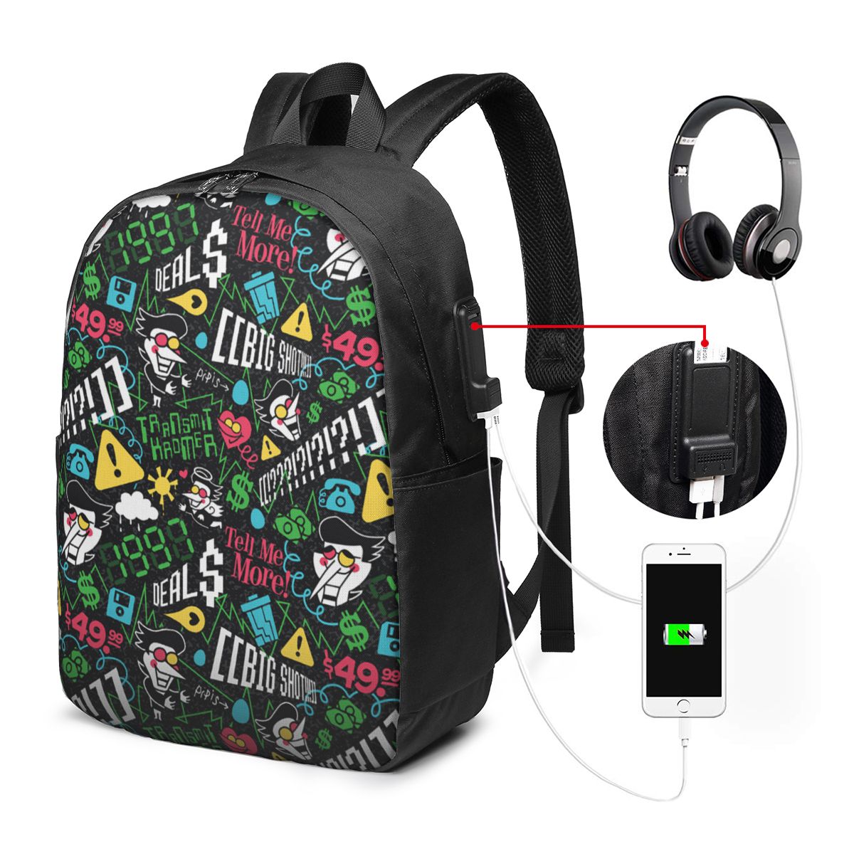 Mochila Deltarune SPAMTON G pa - Backpacks avaliação e preço