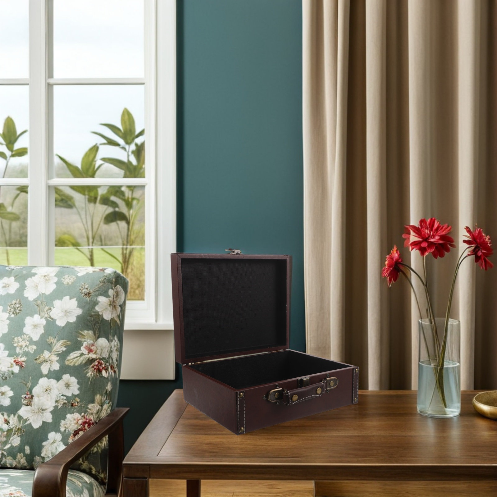 Maleta Vintage Decorativa, Baú - Retro Vintage Trunk Suitcase avaliação e preço