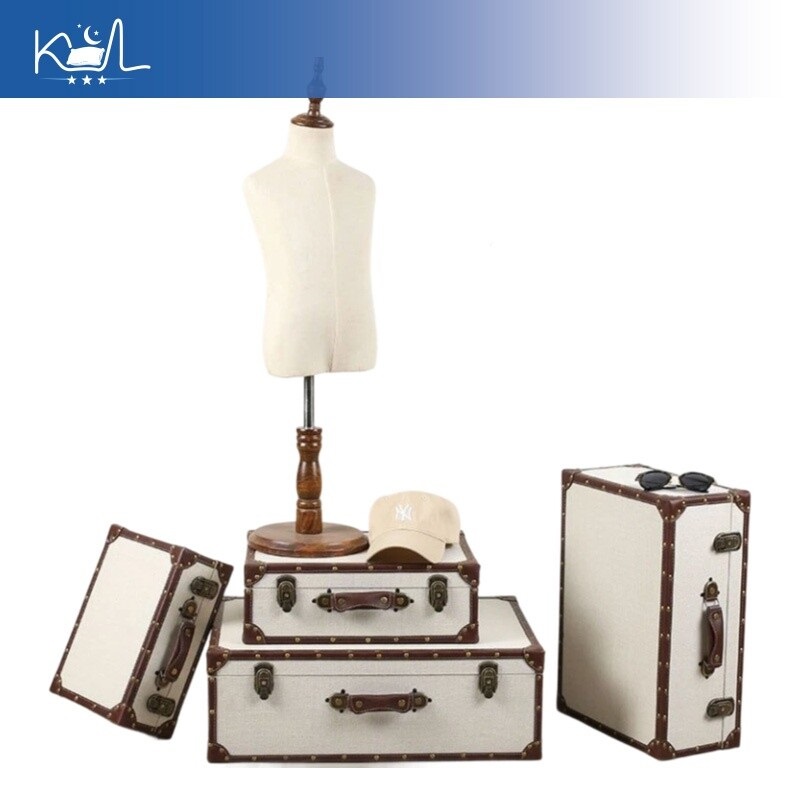 Baú de Armazenamento Vintage e - Retro Vintage Trunk Suitcase avaliação e preço
