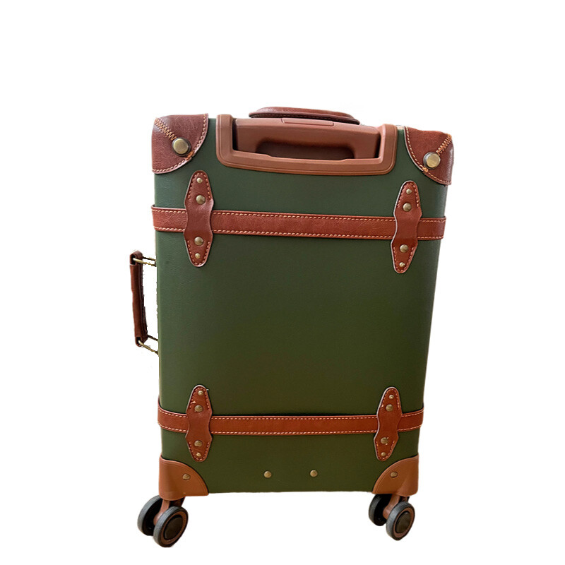 Mala de couro pu vintage para  - Retro Vintage Trunk Suitcase avaliação e preço