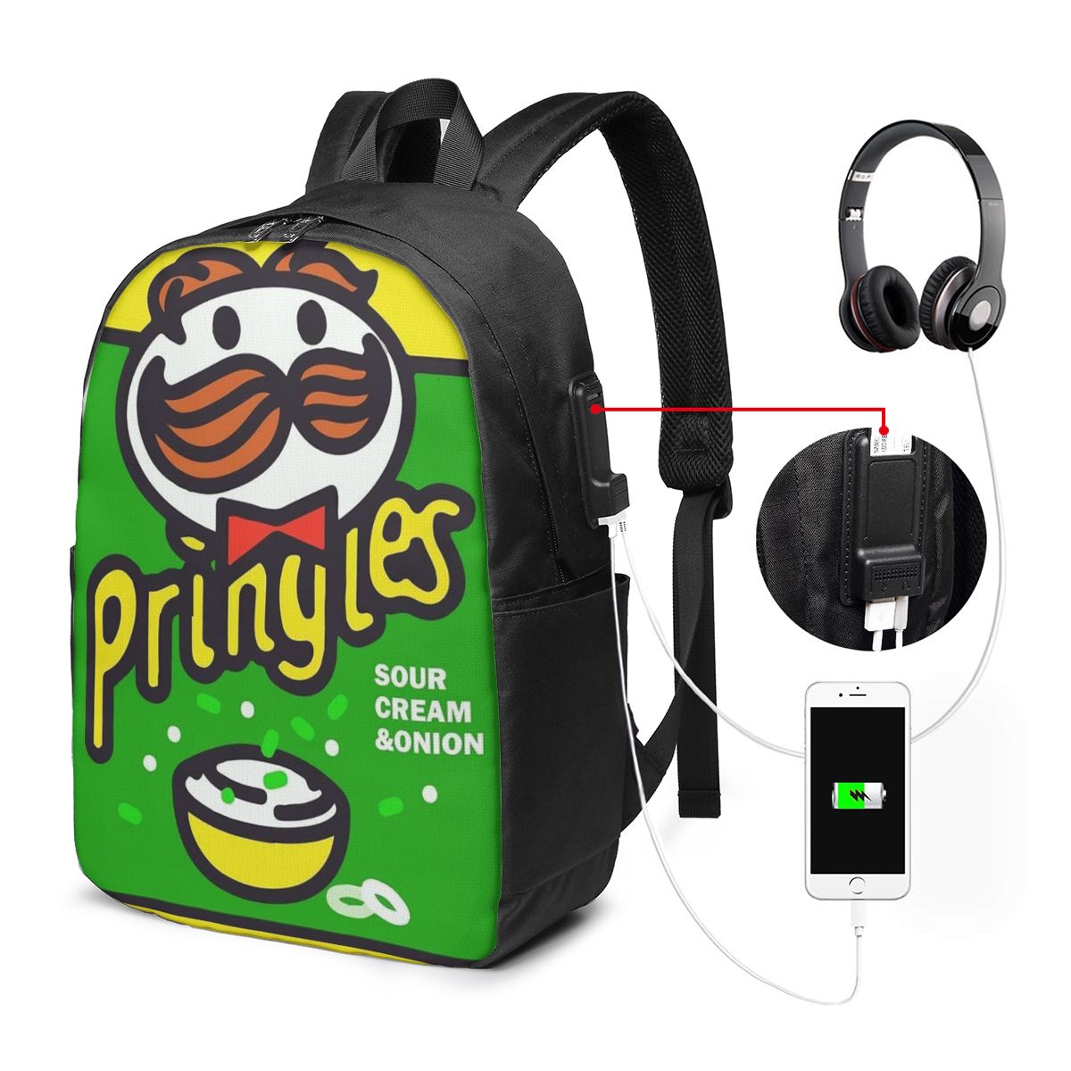 Mochila Pringles com Estampa d - Backpacks avaliação e preço