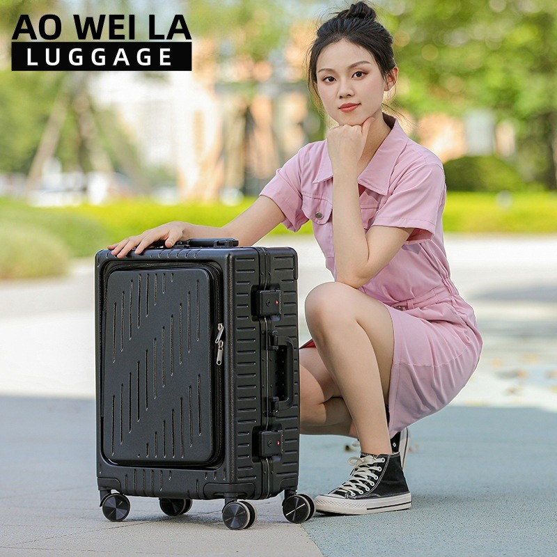 Mala de Negócios com Abertura  - Aluminum Frame Carry On Luggage avaliação e preço