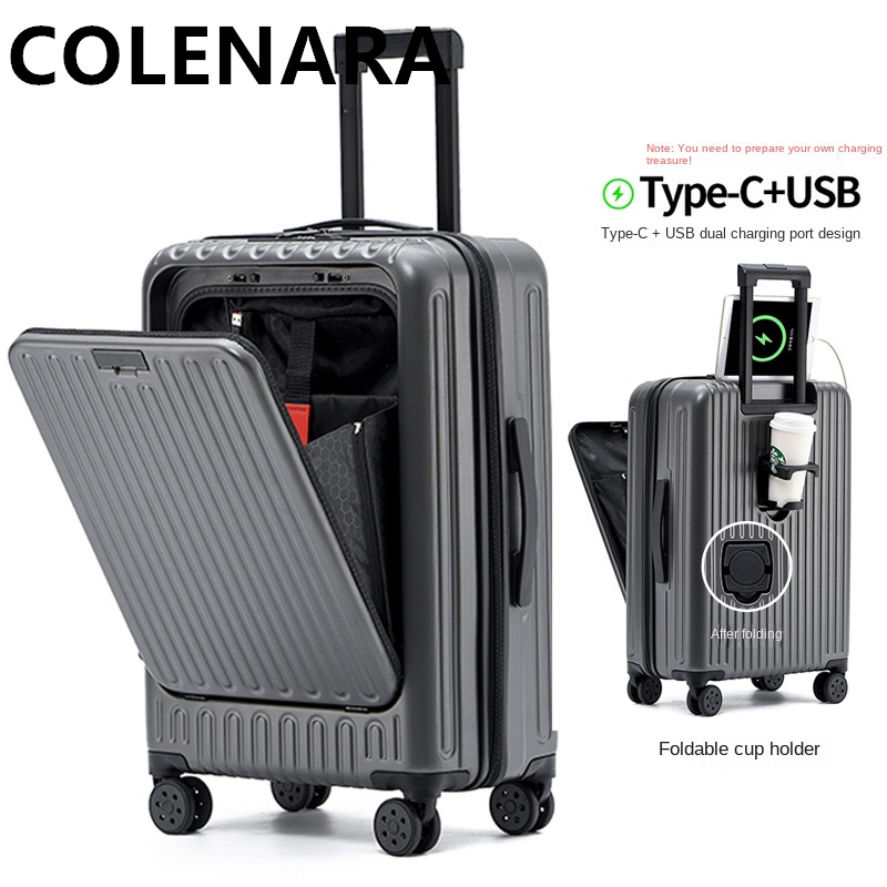 COLENARA Mala de Cabine Multif - Front Opening Laptop Luggage 24 Inch avaliação e preço