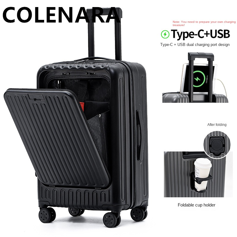 COLENARA Mala de Cabine Multif - Front Opening Laptop Luggage 24 Inch avaliação e preço