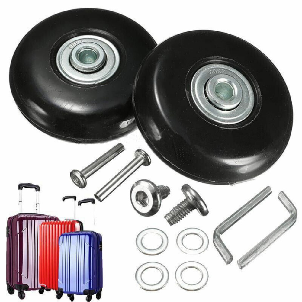 2 pçs substituir rodas com par - Silent Replacement Luggage Wheels avaliação e preço