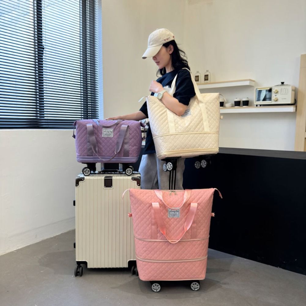 Novo oxford pano duffle pacote - Foldable Rolling Luggage Bag avaliação e preço