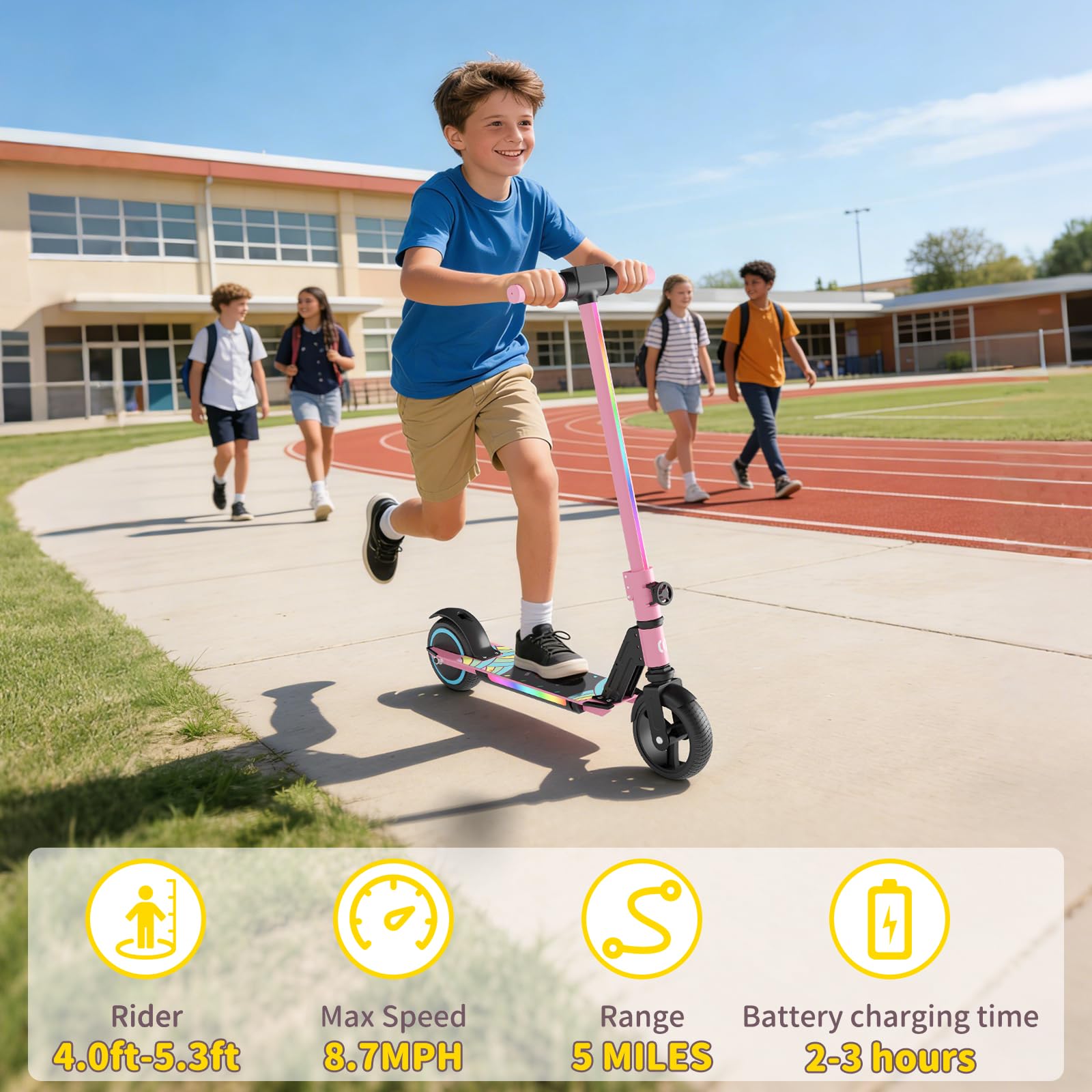 Scooter Elétrico SIMATE para C - Kids Ride On Suitcase Scooter avaliação e preço