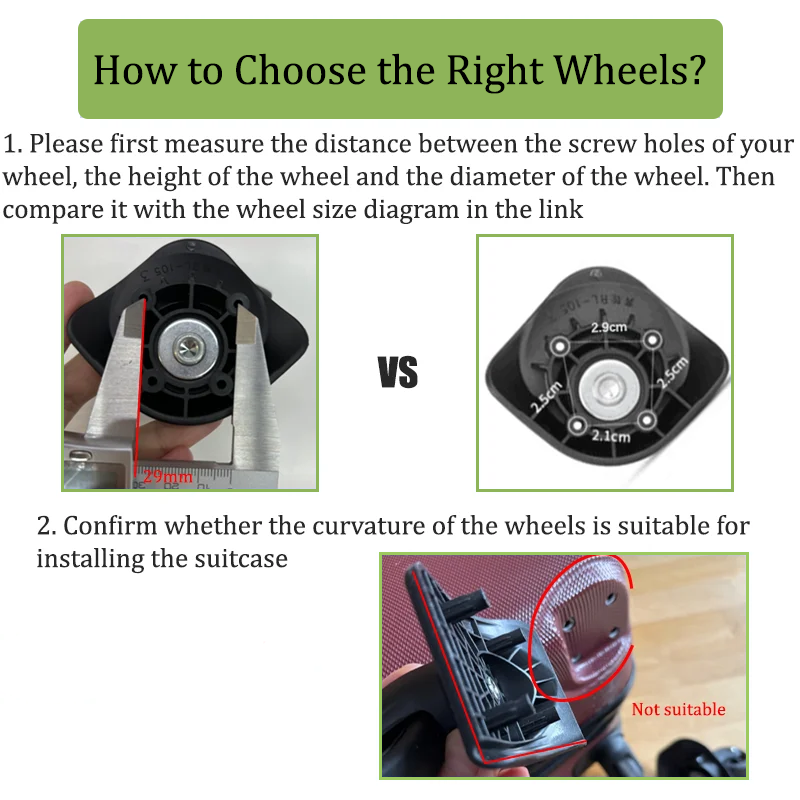Rodas Giratórias de Substituiç - Silent Replacement Luggage Wheels avaliação e preço