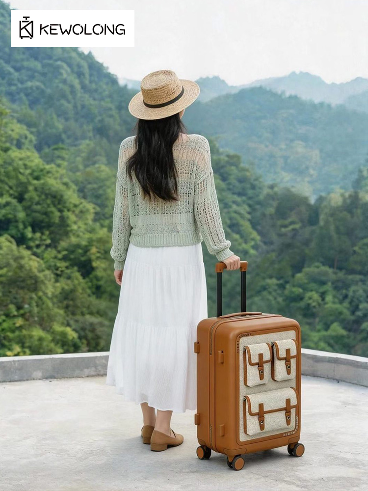 Mala de Viagem Vintage de Lona - Spinner Wheel Rolling Suitcase 20 Inch avaliação e preço